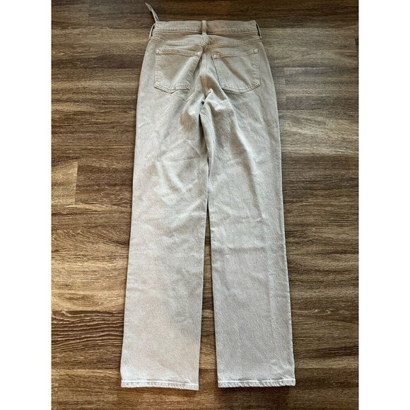 Abercrombie NWT The Baggy Low Rise Curve Love in Chai Gray Tan Size 00 LONG - Picture 7 of 9